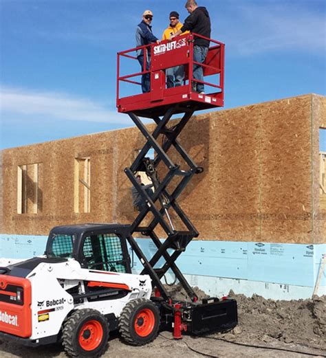 skid steer scissor lift for sale|1908e skid lift attachment.